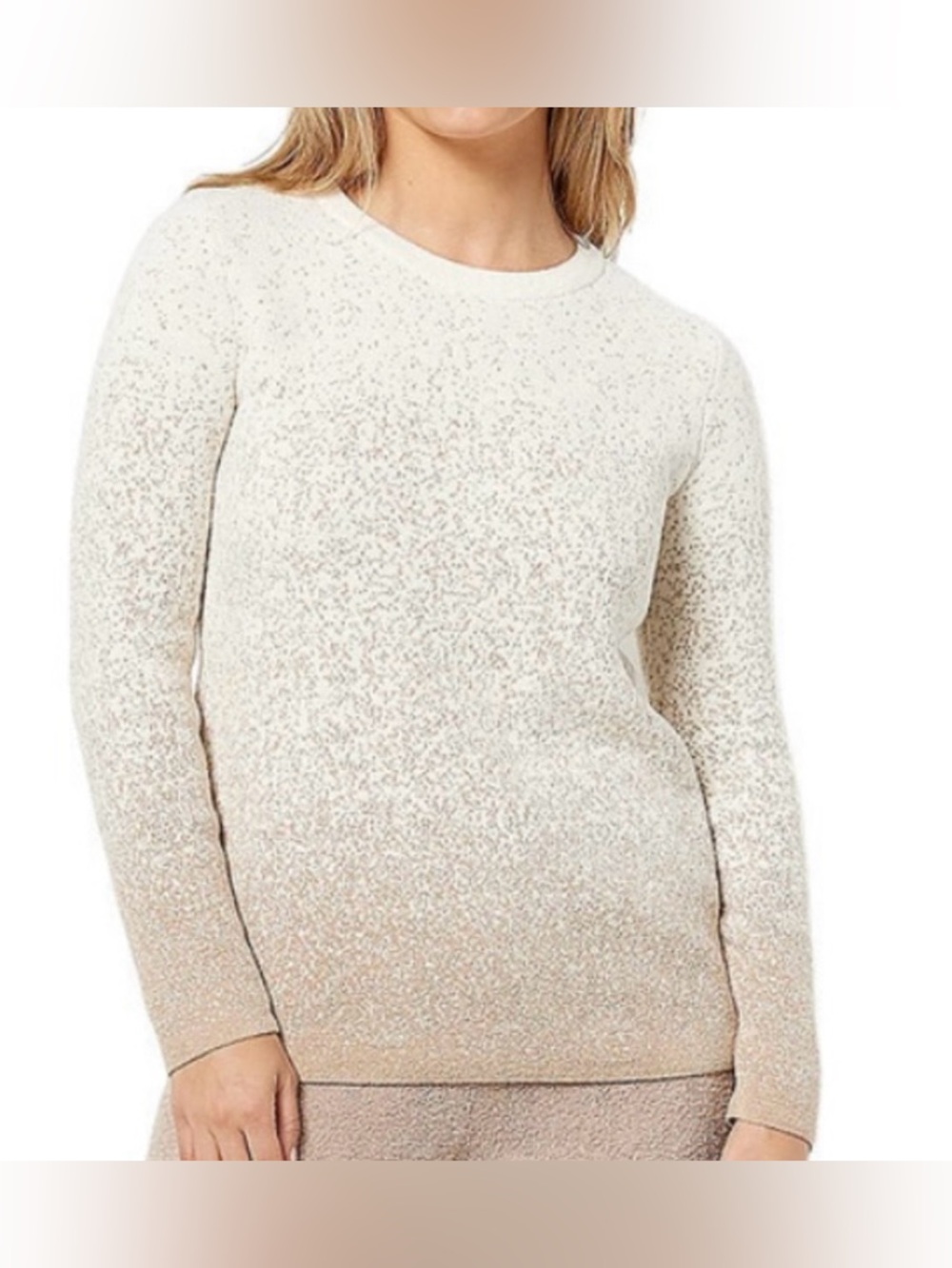 Barefoot Dreams Cream to Pink Ombre CozyChic Ultra Lite Sweater - Size XS